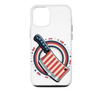 Carcasa para iPhone 12/12 Pro Butcher American Flag Meat Cutter Cleaver Patriotic