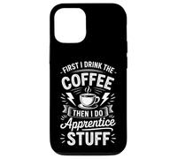 Carcasa para iPhone 12/12 Pro Café Divertido Que Dice Primero Bebo y Luego Hago Cosas de Aprendiz