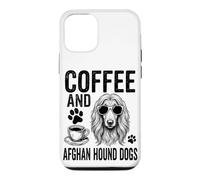 Carcasa para iPhone 12/12 Pro Café y Perros sabuesos afganos Divertido Perro Sabueso Afgano