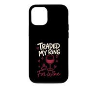 Carcasa para iPhone 12/12 Pro Cambié mi Anillo por el Divorcio de Vino Divertido