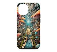 Carcasa para iPhone 12/12 Pro Camino del Bosque de Setas Trippy de Alicia en el país de Las Maravillas