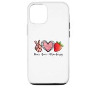 Carcasa para iPhone 12/12 Pro Camisas Peace Love Strawberry Farmer Strawberries Lover Fruit