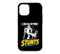 Carcasa para iPhone 12/12 Pro Camiseta con Texto en inglés I Do My Own Stunts Get Well Funny Injury Leg