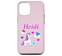 Carcasa para iPhone 12/12 Pro Camiseta de cumpleaños con diseño de Unicornio para niña con Nombre Heidi
