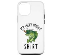 Carcasa para iPhone 12/12 Pro Camiseta de Pesca Divertida para niños My Lucky Fishing-Shirt Bass Fish