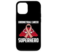 Carcasa para iPhone 12/12 Pro Cáncer Endometrial Superhéroe Superviviente Guerrero Quimioterapia Luchador