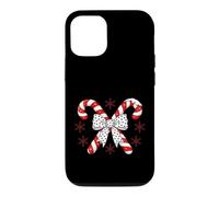Carcasa para iPhone 12/12 Pro Candy Cane Christmas Season Girls Womens Retro Coquette Bow