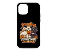 Carcasa para iPhone 12/12 Pro Caniches Porque la Gente es Espeluznante Divertido Halloween Perro mamá D