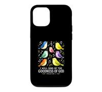 Carcasa para iPhone 12/12 Pro Cantaré la bondad de Dios Salmo 89 Pájaros Cantando Arte