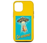 Carcasa para iPhone 12/12 Pro Cat-astrophe! - Póster de la película Vintage Retro de platillo Volador OVNI