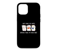 Carcasa para iPhone 12/12 Pro Cats Make Me Happy Humans Make My Head Hurt for Cat Lovers