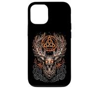 Carcasa para iPhone 12/12 Pro Ciervo Blanco Mitología vikinga Runas Espíritu nórdico