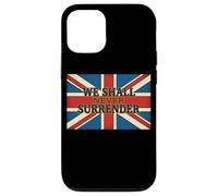 Carcasa para iPhone 12/12 Pro Cita de Union Jack We Shall Never Surrender Churchill