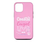 Carcasa para iPhone 12/12 Pro Coastal Cowgirl Summer Bachelorette Cowboy Hat Beach Blue