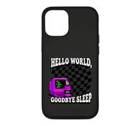 Carcasa para iPhone 12/12 Pro Coder Hello World Goodbye Sleep Computer Science Retro