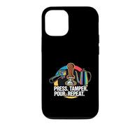 Carcasa para iPhone 12/12 Pro Coffee Barista Espresso Press Tamper Pour Repeat