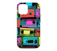 Carcasa para iPhone 12/12 Pro Colores Retro del Pop del vídeo de Las películas del VCR de Las Cintas del Casete de VHS 1980s