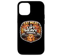 Carcasa para iPhone 12/12 Pro Come Carne y Levanta Cosas Pesadas Carnívoro Gym Wheight Lifting
