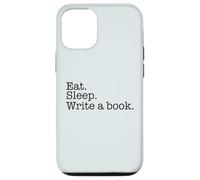 Carcasa para iPhone 12/12 Pro Comer. Dormir Escribir un Libro. Escritor Ocupado Escritura Meme en la Espalda