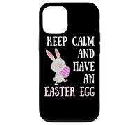 Carcasa para iPhone 12/12 Pro Conejito de Pascua Keep Calm and Have a Easter Egg