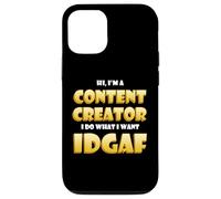Carcasa para iPhone 12/12 Pro Content Creator Idgaf Meme Video Content Creation Cosplay