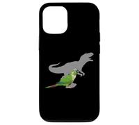 Carcasa para iPhone 12/12 Pro Conure de mejillas Verdes con T Rex Shadow Bird Lovers