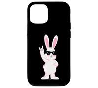 Carcasa para iPhone 12/12 Pro Cool Bunny Rock On Funny Rabbit - Gafas de Sol