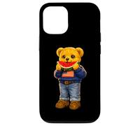 Carcasa para iPhone 12/12 Pro Cool USA Teddy Bear Eating Watermelon Illustration Graphic