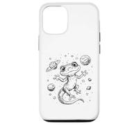 Carcasa para iPhone 12/12 Pro Cosmic Lizard Explorer Planetas Estrellas Universo Diseño