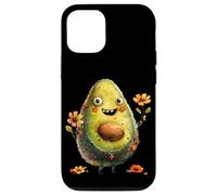 Carcasa para iPhone 12/12 Pro Cute Avocado Graphic For Vegan Women and Girls Happy Face