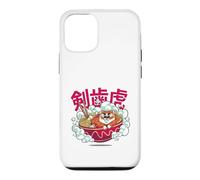 Carcasa para iPhone 12/12 Pro Cute Chubby Tiger Ramen Noodle Bowl Japanese Foodie Lover