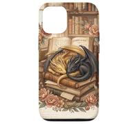 Carcasa para iPhone 12/12 Pro Cute Dragon Wings Book Lover Librarian Fantasy Bookish