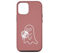 Carcasa para iPhone 12/12 Pro Cute Ghost Holding Vinyl Record Music Graphic - Rosa