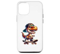Carcasa para iPhone 12/12 Pro Cute T-Rex Skateboard Baby Dinosaur Cartoon for Kids