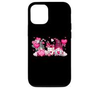 Carcasa para iPhone 12/12 Pro Cute Valentines Coffee Gnomes with Pink Heart Balloon