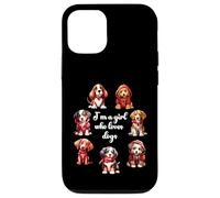Carcasa para iPhone 12/12 Pro Cute Valentines Day Puppy Love - Soy una Chica Que ama a los Perros