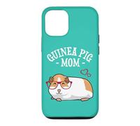 Carcasa para iPhone 12/12 Pro Cute Womens Girls Red Glasses Guinea Pig Mom Lover