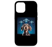 Carcasa para iPhone 12/12 Pro Dachshund Dog Alien UFO Dachshund Decoración Niños Divertido Dachshund