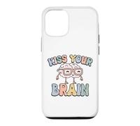 Carcasa para iPhone 12/12 Pro Dale un Beso a tu Cerebro, inspira, educa, Genial, Retro, Vintage