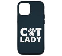 Carcasa para iPhone 12/12 Pro Dama de Gato, Loca Dama de Gato
