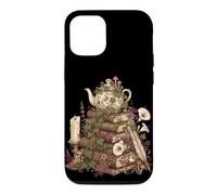 Carcasa para iPhone 12/12 Pro Dark Academia Cottagecore Tea Books Botanical Mushroom