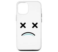 Carcasa para iPhone 12/12 Pro Dead Tired Face - Funny Cartoon White/Blue