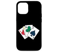 Carcasa para iPhone 12/12 Pro Desgaste del Estilo del Casino del póquer de los Naipes de Cuatro ases Que