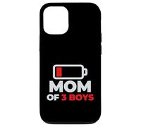 Carcasa para iPhone 12/12 Pro Día de la Madre cansada mamá mamá de 3 niños Divertido diseño de Humor