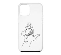 Carcasa para iPhone 12/12 Pro Dibujo de una línea: Manos Que cuentan Historias