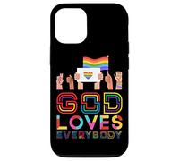 Carcasa para iPhone 12/12 Pro Dios ama a Todos Gay Christian Rainbow Meme