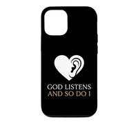Carcasa para iPhone 12/12 Pro Dios Escucha y yo también Consejero Cristiano