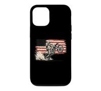 Carcasa para iPhone 12/12 Pro Dirt Bike American Flag Motocross Biker Vintage USA Cool