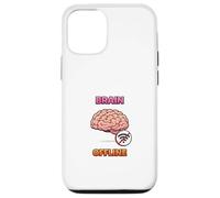 Carcasa para iPhone 12/12 Pro Diseño Divertido del Humor tecnológico del Cerebro Fuera de línea
