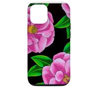 Carcasa para iPhone 12/12 Pro Diseño Floral de Camelia Rosa con patrón de Flores Fucsia